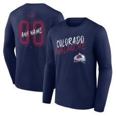 Colorado Avalanche Navy Hustle Personalized Name & Number Long Sleeve T-Shirt Colorado Avalanche Navy Hustle Personalized Name & Number Long Sleeve T-Shirt