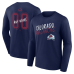 Colorado Avalanche Navy Hustle Personalized Name & Number Long Sleeve T-Shirt