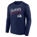 Colorado Avalanche Navy Hustle Personalized Name & Number Long Sleeve T-Shirt