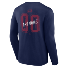 Colorado Avalanche Navy Hustle Personalized Name & Number Long Sleeve T-Shirt Colorado Avalanche Navy Hustle Personalized Name & Number Long Sleeve T-Shirt