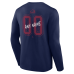 Colorado Avalanche Navy Hustle Personalized Name & Number Long Sleeve T-Shirt