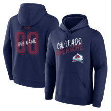 Colorado Avalanche Navy Hustle Personalized Name & Number Hoodie