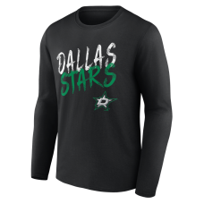 Dallas Stars Black Hustle Personalized Name & Number Long Sleeve T-Shirt