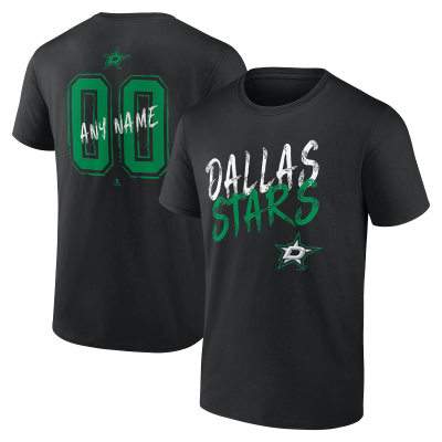 Dallas Stars Black Hustle Personalized Name & Number T-Shirt
