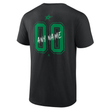 Dallas Stars Black Hustle Personalized Name & Number T-Shirt