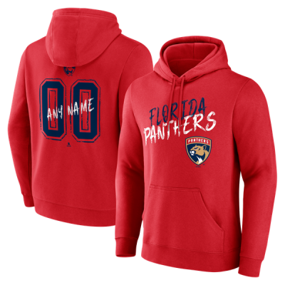 Именная толстовка Florida Panthers Red Hustle Name & Number