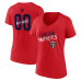 Женская Именная футболка Florida Panthers Red Hustle Name & Number V-Neck Женская Именная футболка Florida Panthers Red Hustle Name & Number V-Neck