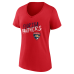 Женская Именная футболка Florida Panthers Red Hustle Name & Number V-Neck