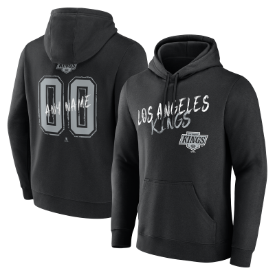 Los Angeles Kings Black Hustle Personalized Name & Number Hoodie