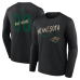 Minnesota Wild Black Hustle Personalized Name & Number Long Sleeve T-Shirt Minnesota Wild Black Hustle Personalized Name & Number Long Sleeve T-Shirt