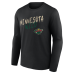 Minnesota Wild Black Hustle Personalized Name & Number Long Sleeve T-Shirt