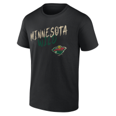 Minnesota Wild Black Hustle Personalized Name & Number T-Shirt