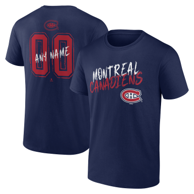 Именная футболка Montreal Canadiens Navy Hustle Name & Number