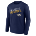 Nashville Predators Navy Hustle Personalized Name & Number Long Sleeve T-Shirt