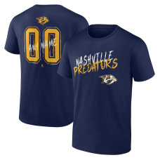 Nashville Predators Navy Hustle Personalized Name & Number T-Shirt