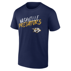 Nashville Predators Navy Hustle Personalized Name & Number T-Shirt
