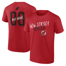 Именная футболка New Jersey Devils Red Hustle Name & Number Именная футболка New Jersey Devils Red Hustle Name & Number