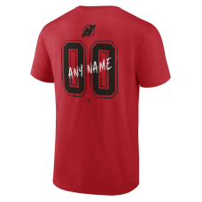 Именная футболка New Jersey Devils Red Hustle Name & Number Именная футболка New Jersey Devils Red Hustle Name & Number
