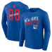 Именная футболка с длинным рукавом New York Rangers Blue Hustle Name & Number Именная футболка с длинным рукавом New York Rangers Blue Hustle Name & Number