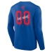 Именная футболка с длинным рукавом New York Rangers Blue Hustle Name & Number