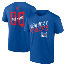 Именная футболка New York Rangers Blue Hustle Name & Number Именная футболка New York Rangers Blue Hustle Name & Number