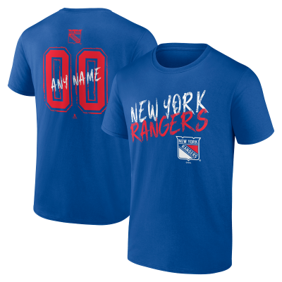 Именная футболка New York Rangers Blue Hustle Name & Number