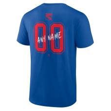 Именная футболка New York Rangers Blue Hustle Name & Number Именная футболка New York Rangers Blue Hustle Name & Number