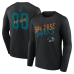 San Jose Sharks Black Hustle Personalized Name & Number Long Sleeve T-Shirt