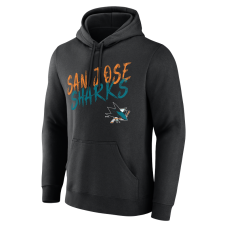 San Jose Sharks Black Hustle Personalized Name & Number Hoodie