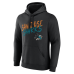 San Jose Sharks Black Hustle Personalized Name & Number Hoodie