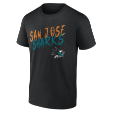 San Jose Sharks Black Hustle Personalized Name & Number T-Shirt