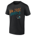 San Jose Sharks Black Hustle Personalized Name & Number T-Shirt