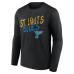 St. Louis Blues Black Hustle Personalized Name & Number Long Sleeve T-Shirt