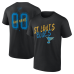 St. Louis Blues Black Hustle Personalized Name & Number T-Shirt
