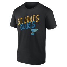 St. Louis Blues Black Hustle Personalized Name & Number T-Shirt