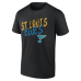 St. Louis Blues Black Hustle Personalized Name & Number T-Shirt