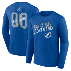 Именная футболка с длинным рукавом Tampa Bay Lightning Blue Hustle Name & Number Именная футболка с длинным рукавом Tampa Bay Lightning Blue Hustle Name & Number