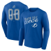 Именная футболка с длинным рукавом Tampa Bay Lightning Blue Hustle Name & Number