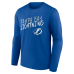 Именная футболка с длинным рукавом Tampa Bay Lightning Blue Hustle Name & Number