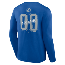 Именная футболка с длинным рукавом Tampa Bay Lightning Blue Hustle Name & Number Именная футболка с длинным рукавом Tampa Bay Lightning Blue Hustle Name & Number