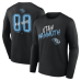 Utah Mammoth Black Hustle Personalized Name & Number Long Sleeve T-Shirt