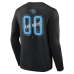 Utah Mammoth Black Hustle Personalized Name & Number Long Sleeve T-Shirt