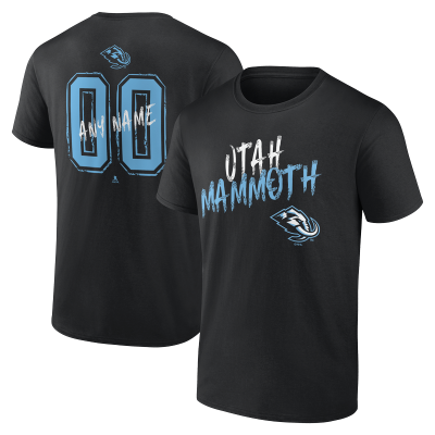 Utah Mammoth Black Hustle Personalized Name & Number T-Shirt