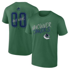 Vancouver Canucks Green Hustle Personalized Name & Number T-Shirt