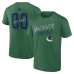 Vancouver Canucks Green Hustle Personalized Name & Number T-Shirt