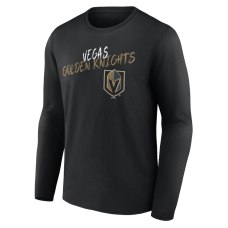Vegas Golden Knights Black Hustle Personalized Name & Number Long Sleeve T-Shirt