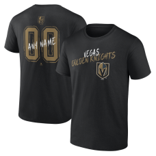 Vegas Golden Knights Black Hustle Personalized Name & Number T-Shirt