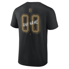 Vegas Golden Knights Black Hustle Personalized Name & Number T-Shirt