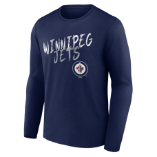 Winnipeg Jets Navy Hustle Personalized Name & Number Long Sleeve T-Shirt