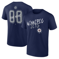 Winnipeg Jets Navy Hustle Personalized Name & Number T-Shirt